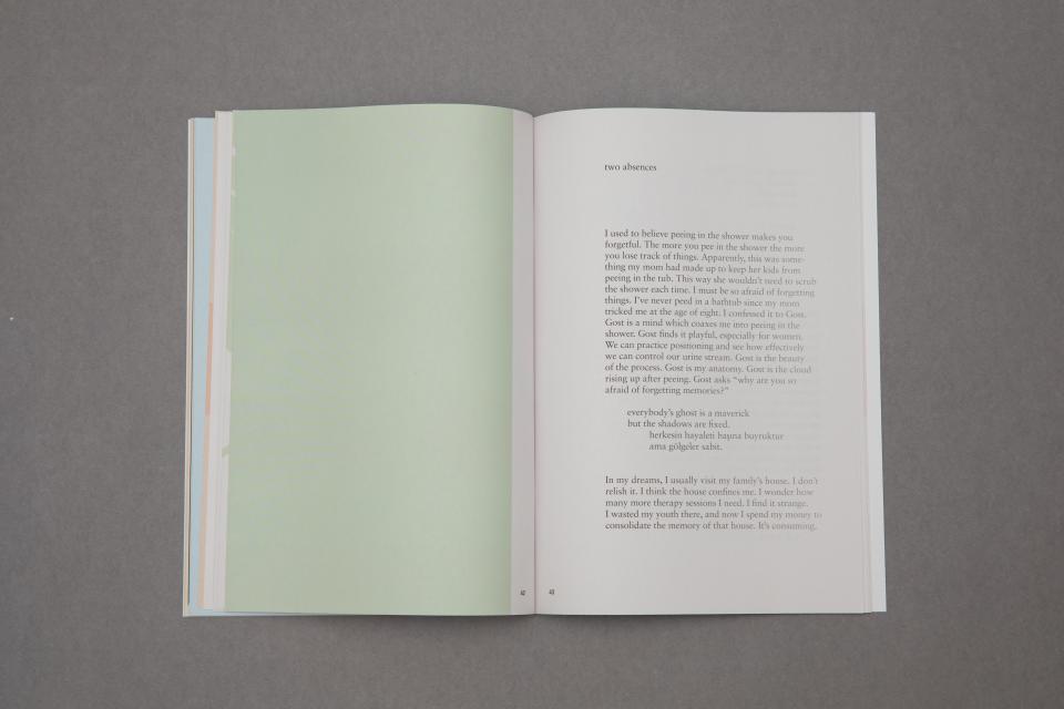 image of opened magazine with text on right page